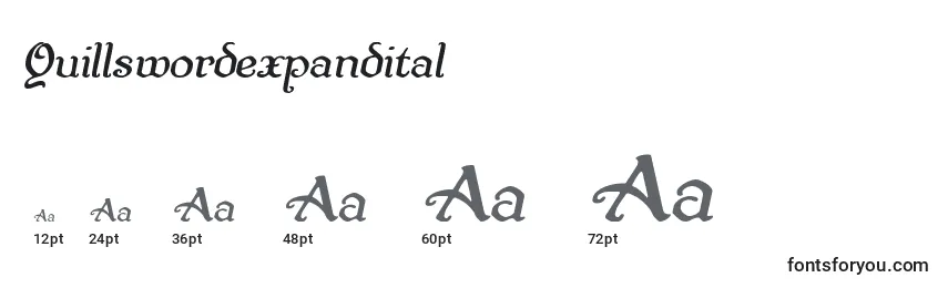 Quillswordexpandital Font Sizes