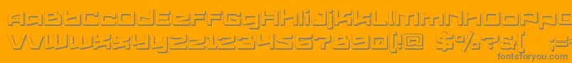 Logofontik4fExtrudedRegular Font – Gray Fonts on Orange Background