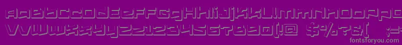 Logofontik4fExtrudedRegular Font – Gray Fonts on Purple Background