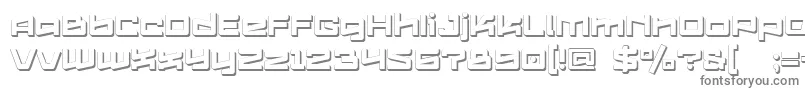 Logofontik4fExtrudedRegular-Schriftart – Graue Schriften