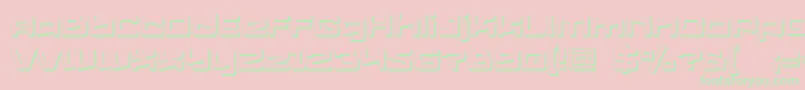 Logofontik4fExtrudedRegular Font – Green Fonts on Pink Background