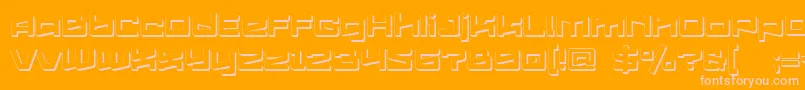 Police Logofontik4fExtrudedRegular – polices roses sur fond orange