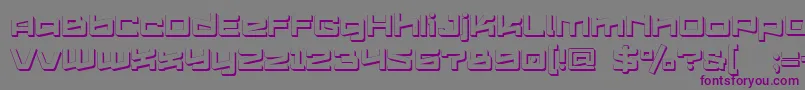 Logofontik4fExtrudedRegular Font – Purple Fonts on Gray Background