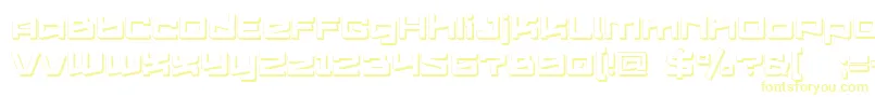 Logofontik4fExtrudedRegular Font – Yellow Fonts on White Background