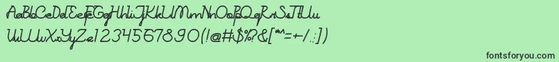 BrandNewColony Font – Black Fonts on Green Background