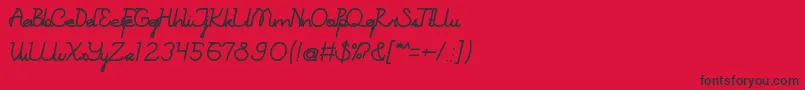 BrandNewColony Font – Black Fonts on Red Background