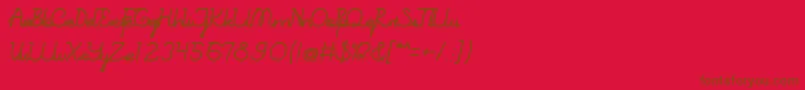 BrandNewColony Font – Brown Fonts on Red Background