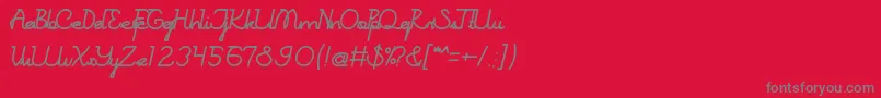 BrandNewColony Font – Gray Fonts on Red Background