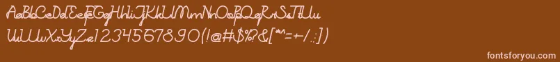 BrandNewColony Font – Pink Fonts on Brown Background