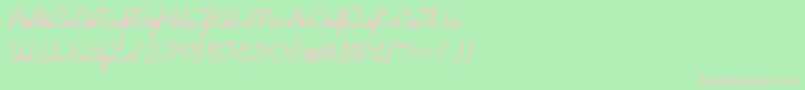 BrandNewColony-Schriftart – Rosa Schriften auf grünem Hintergrund