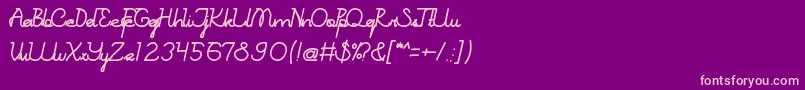 BrandNewColony Font – Pink Fonts on Purple Background