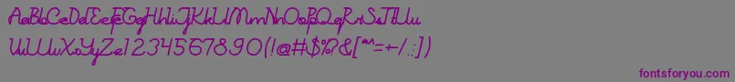 BrandNewColony Font – Purple Fonts on Gray Background