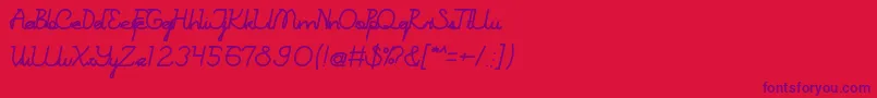 BrandNewColony Font – Purple Fonts on Red Background