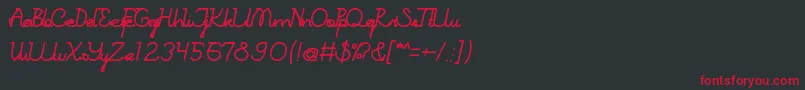 BrandNewColony Font – Red Fonts on Black Background