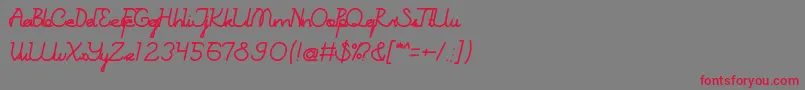 BrandNewColony Font – Red Fonts on Gray Background