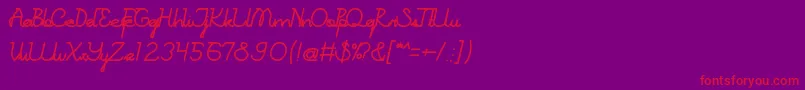 BrandNewColony Font – Red Fonts on Purple Background