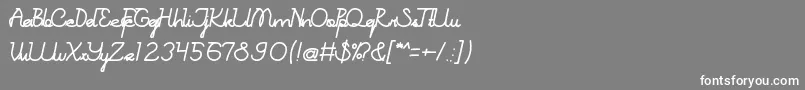 BrandNewColony Font – White Fonts on Gray Background