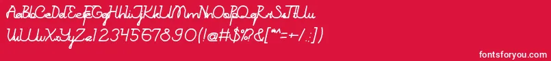 BrandNewColony Font – White Fonts on Red Background