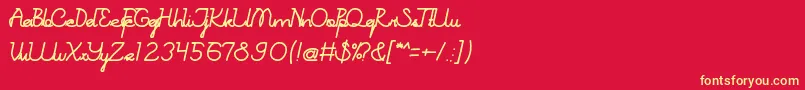 BrandNewColony Font – Yellow Fonts on Red Background