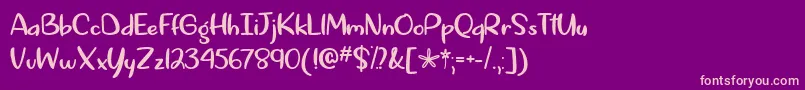 SpringtimeInAprilOtf Font – Pink Fonts on Purple Background