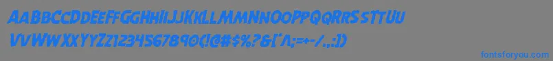 Horroweenital-Schriftart – Blaue Schriften auf grauem Hintergrund