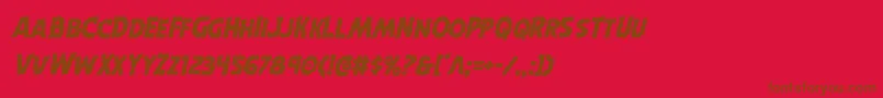 Horroweenital Font – Brown Fonts on Red Background