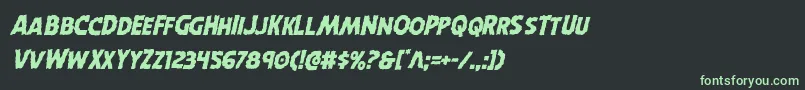 フォントHorroweenital – 黒い背景に緑の文字