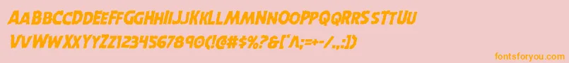 Horroweenital Font – Orange Fonts on Pink Background
