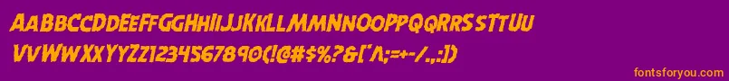 Horroweenital Font – Orange Fonts on Purple Background