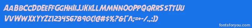 Horroweenital Font – Pink Fonts on Blue Background