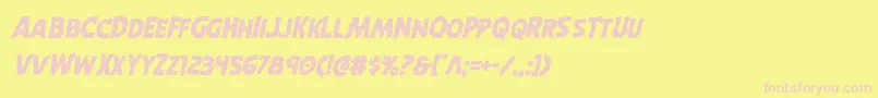 Horroweenital Font – Pink Fonts on Yellow Background