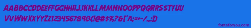 Horroweenital Font – Purple Fonts on Blue Background