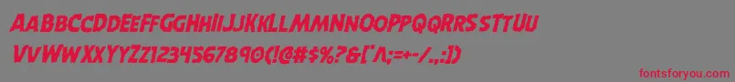 Horroweenital Font – Red Fonts on Gray Background