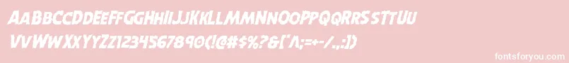 Horroweenital Font – White Fonts on Pink Background