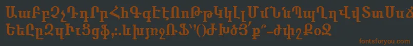 Anahid-fontti – ruskeat fontit mustalla taustalla