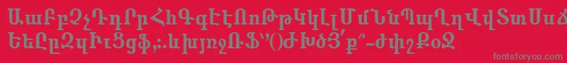 Anahid Font – Gray Fonts on Red Background