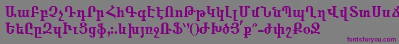 Anahid Font – Purple Fonts on Gray Background