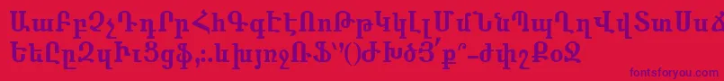 Anahid Font – Purple Fonts on Red Background
