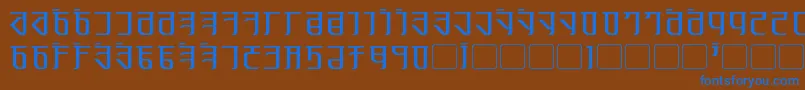 Exodite Font – Blue Fonts on Brown Background
