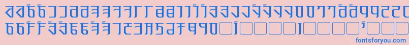 フォントExodite – ピンクの背景に青い文字