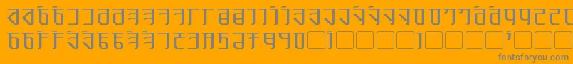 Exodite Font – Gray Fonts on Orange Background