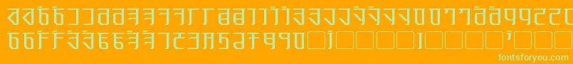 Шрифт Exodite – зелёные шрифты на оранжевом фоне