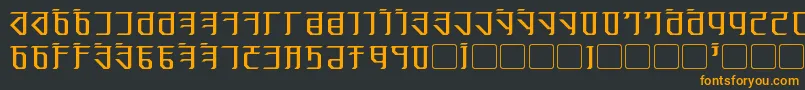 フォントExodite – 黒い背景にオレンジの文字