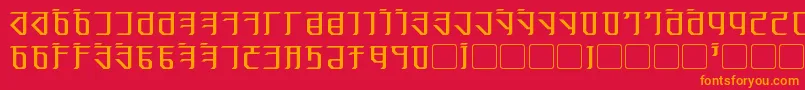 Exodite Font – Orange Fonts on Red Background