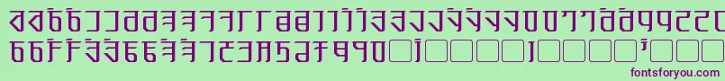 Exodite Font – Purple Fonts on Green Background