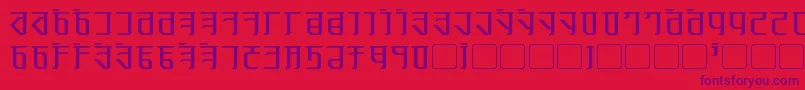 Exodite Font – Purple Fonts on Red Background