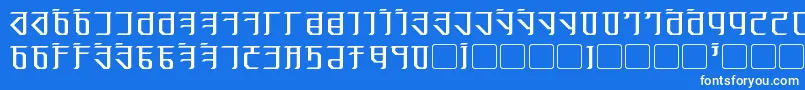 フォントExodite – 青い背景に白い文字