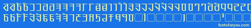 Шрифт Exodite – жёлтые шрифты на синем фоне
