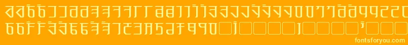 Подробнее о шрифте Exodite Шрифт Exodite – жёлтые шрифты на оранжевом фоне