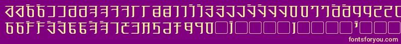 Exodite Font – Yellow Fonts on Purple Background